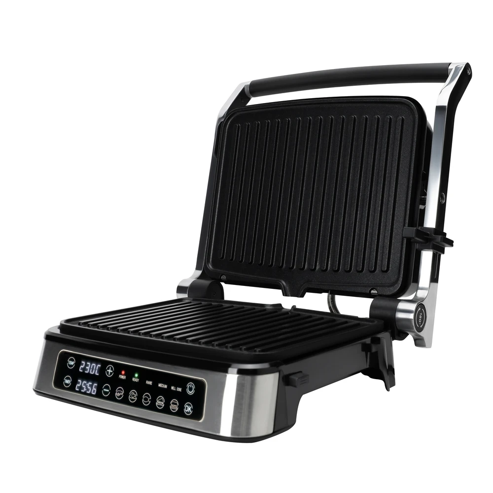 Электрический гриль RAGEX R782 2000Вт (серебристый)