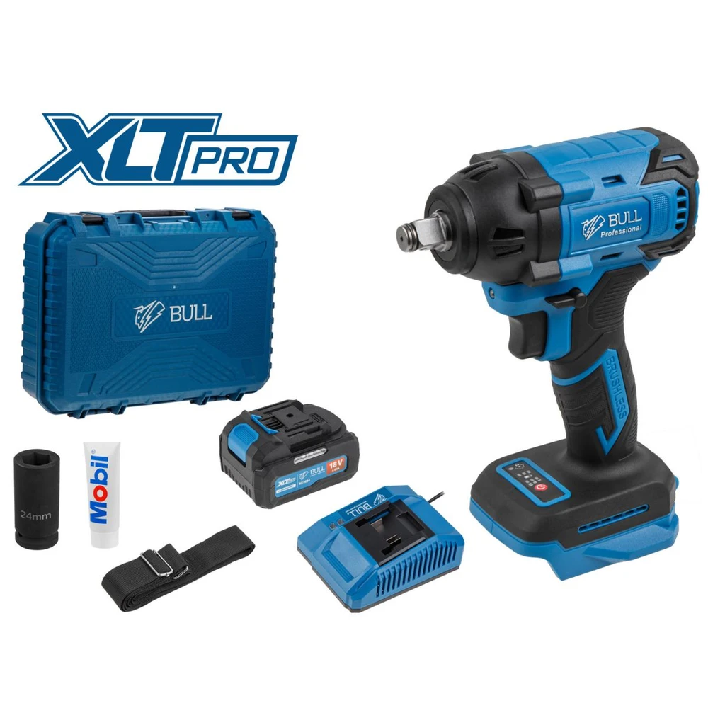 Аккум. ударный гайковерт BULL SC 1804 в чем. XLTpro БЕСЩЕТ., 18 В, 400 Н*м, 1/2